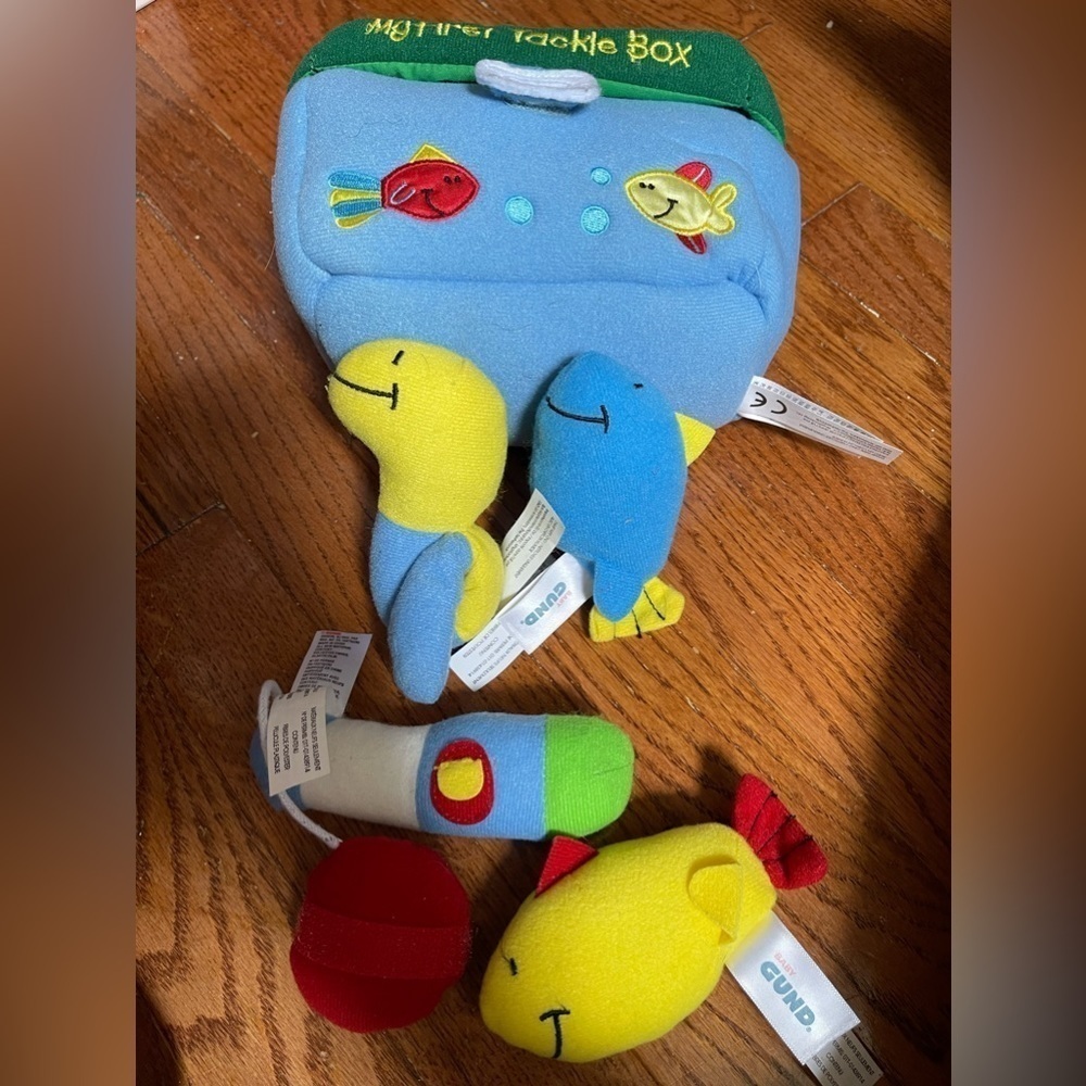 Gund My First Tackle Box with Fishing Toys 5 Piece Set